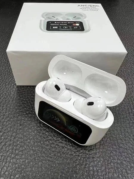 A9 Pro Touch Screen AirPods – Wireless Earbuds with LED Display